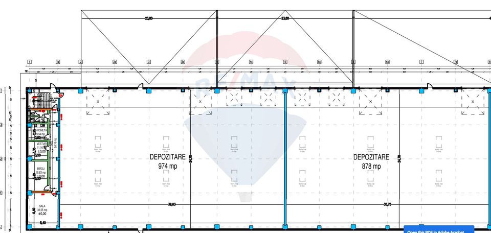 Spațiu industrial de 875mp de închiriat în zona Exterior Vest