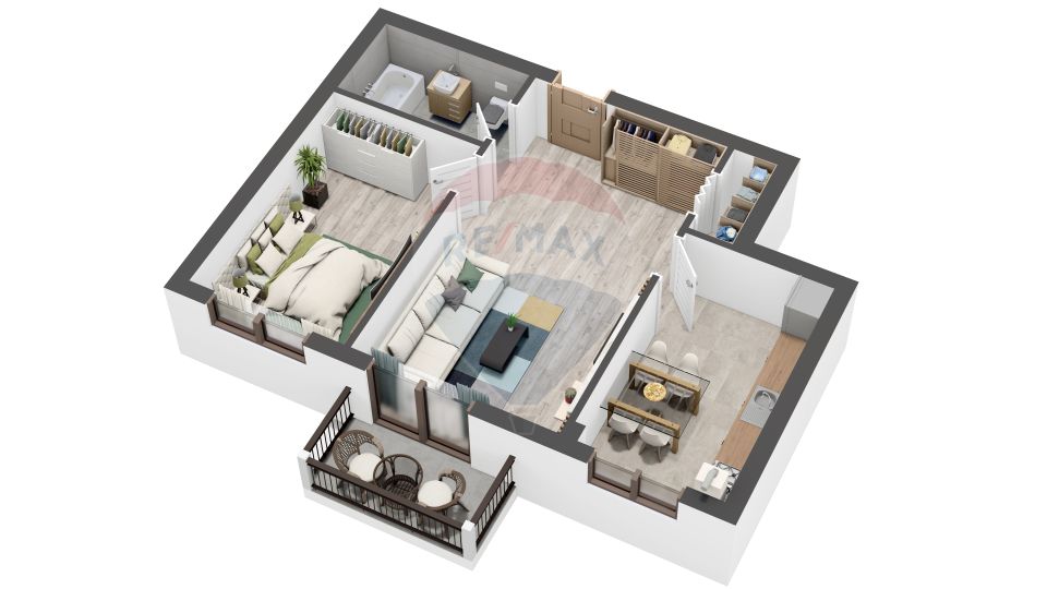 Apartament NOU LA CHEIE cu 2 camere de vânzare Selimbar