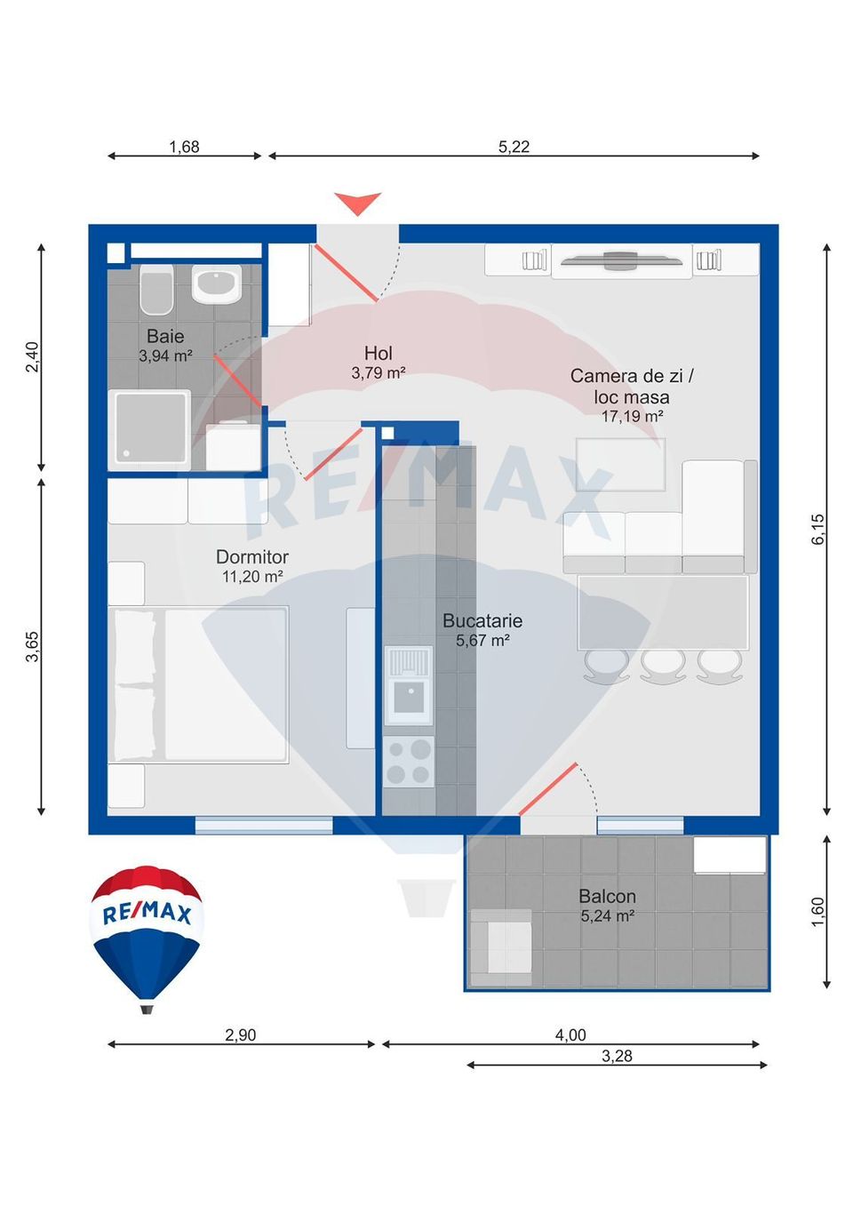Apartament cu 2 camere de vânzare în zona Lotus - Grandhill Residence