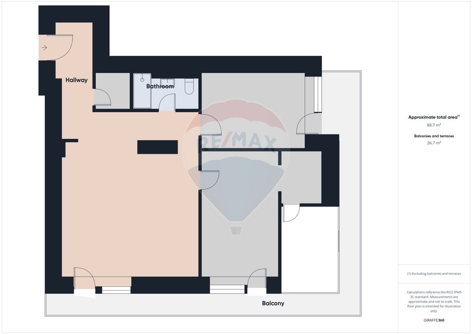 3 room Apartment for sale, Nord area