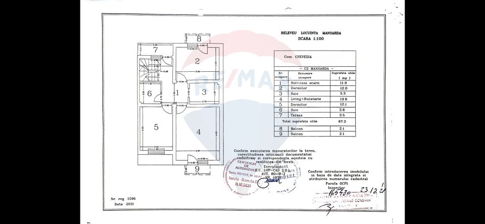 Apartment for sale 3 rooms Buftea Exterior North area