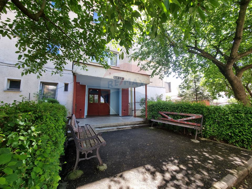 Apartament (de renovat) cu 2 camere de vânzare în Râșnov/Romacril