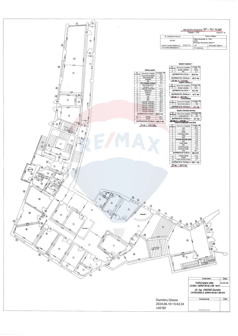 Inchiriere Spatiu comercial autorizat clinica S+P+M+1