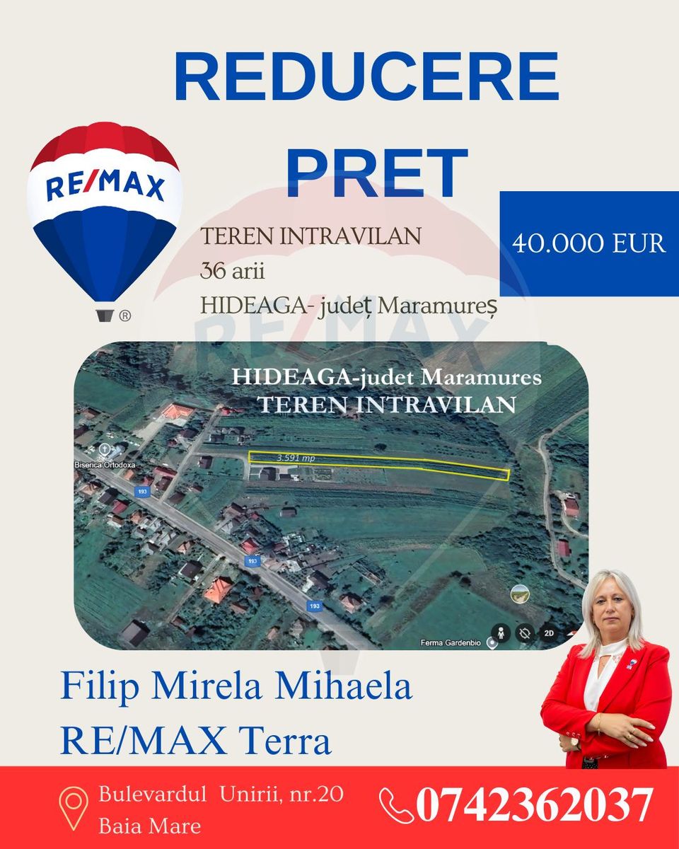 Land 3,591sqm Hideaga / Strada Principala