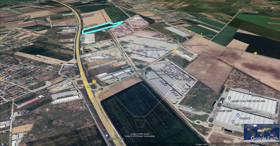 Teren intravilan 93,000mp / Autostrada A1/km 23