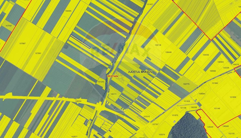 Teren extravilan arabil, 9650 mp, Cristian