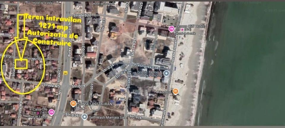 Land 1,271sqm Mamaia-Sat / Strada C2