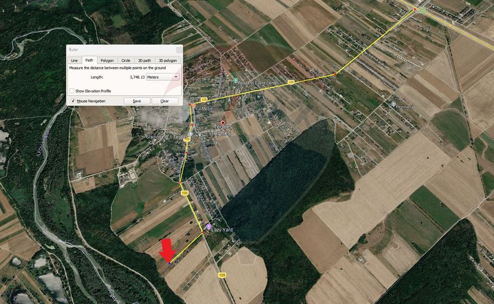 Teren intravilan de vanzare 500 mp, com Domnesti/Teghes