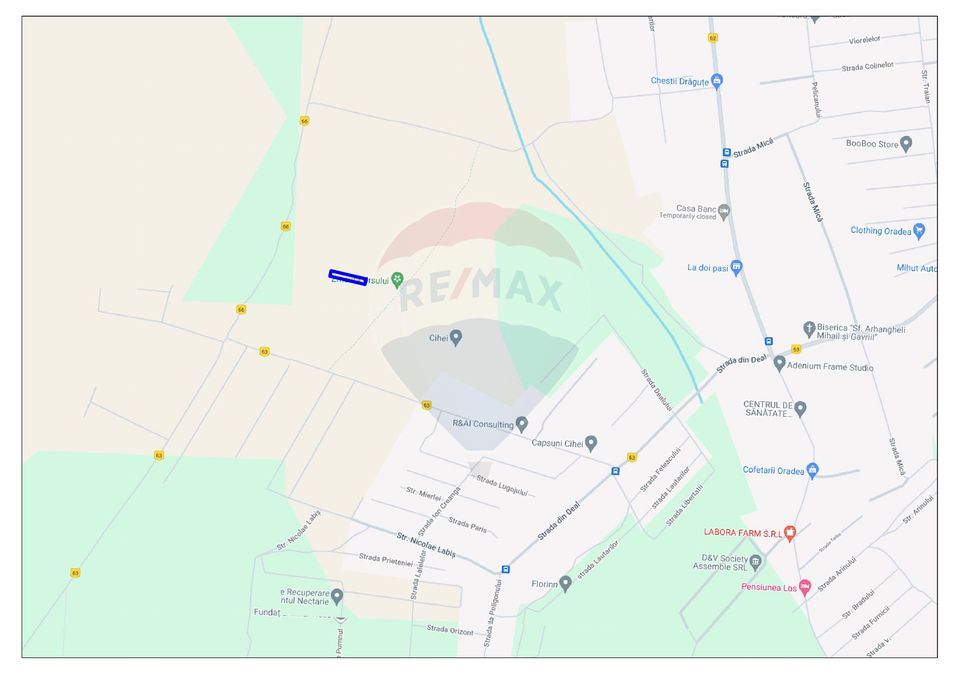 De Vânzare teren intravilan – 1417 mp, Cihei