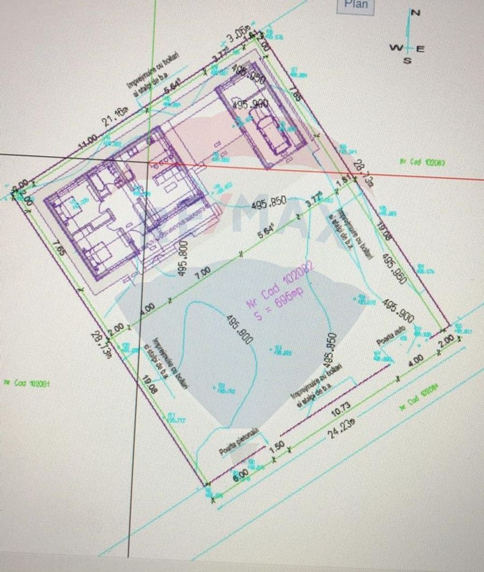 Teren Bod 700mp cu proiect casa, avize si Aut constructie