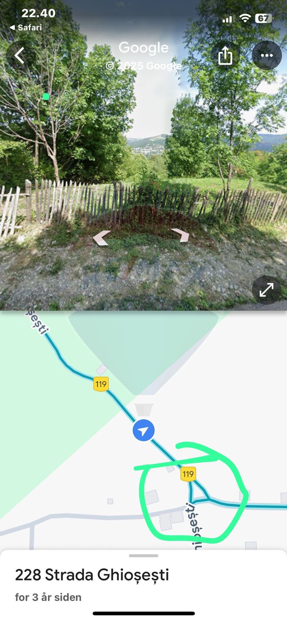 Teren vedere panoramica la munte in Comarnic/Ghiosesti