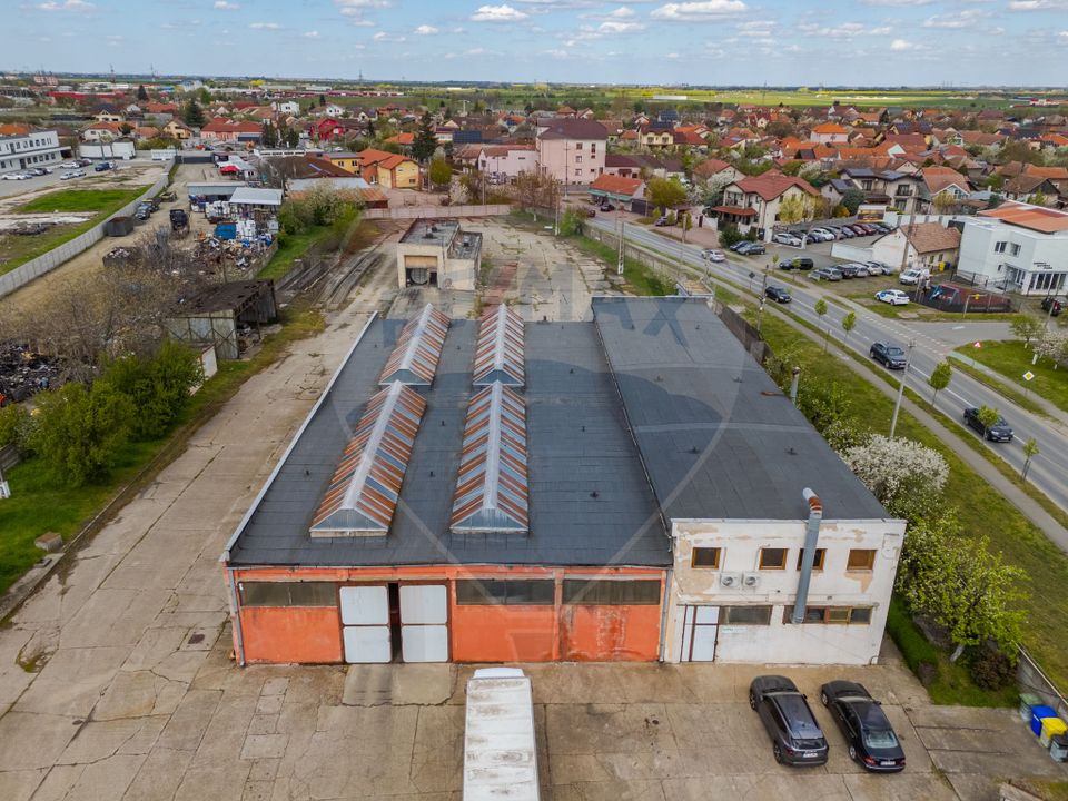 Teren 7619mp cu hala industriala/comerciala, FS - 110 ml de vanzare