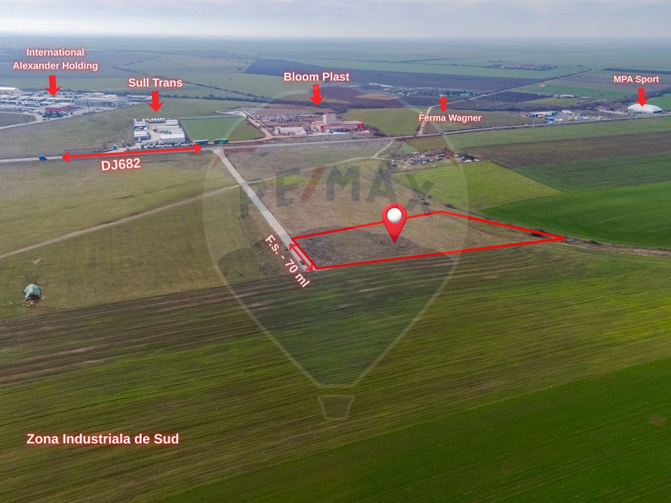 Land 10,000sqm Arad / Soseaua Zona industriala sud