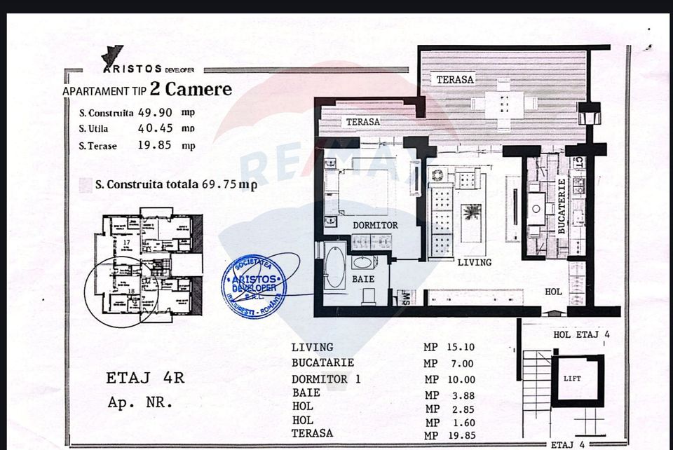 2 camere de vanzare, bloc 2020,  mobilat-utilat, Rahova- sos.Magurele