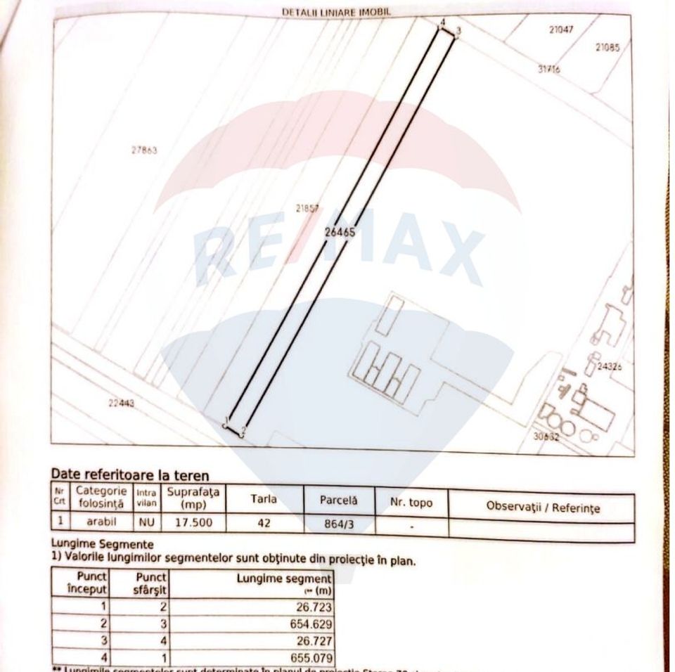 Teren de vanzare 17500 mp, Paulesti, deschidere 27 m la DN1,  Ploiesti