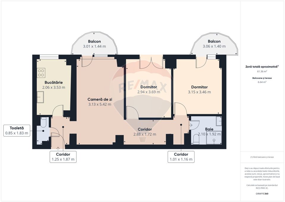 Apartament cu 3 camere de vânzare în zona Dristor
