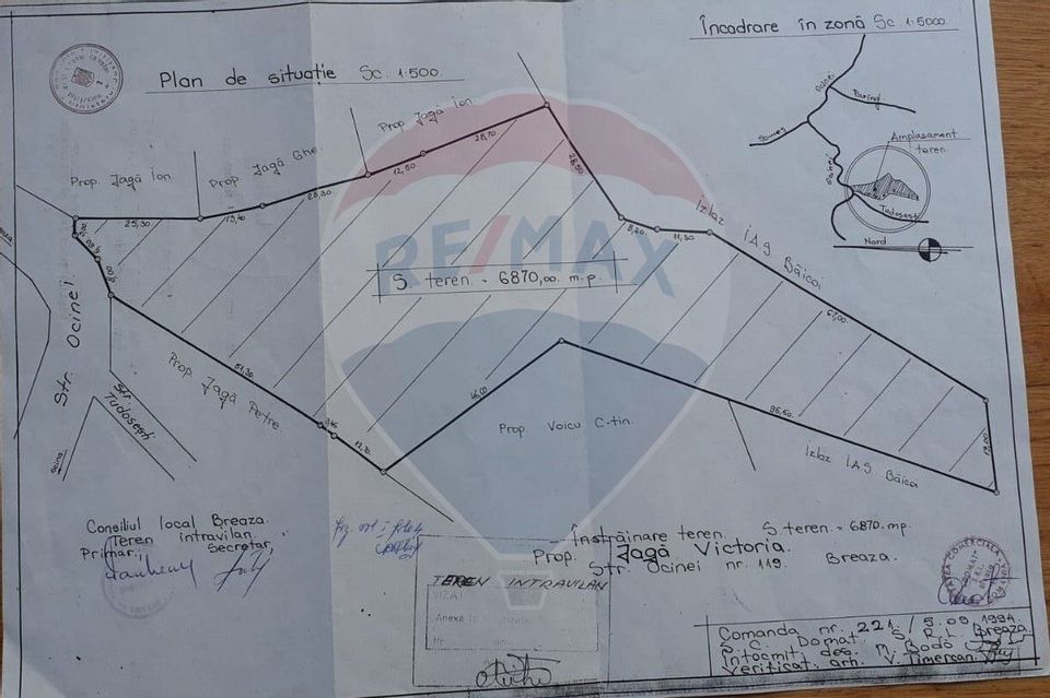 Land 6,870sqm Breaza / Strada Ocinei