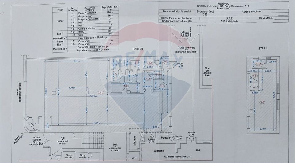 Spațiu comercial de închiriat, 272mp, zona strazii SCOLII, PROGRESULUI