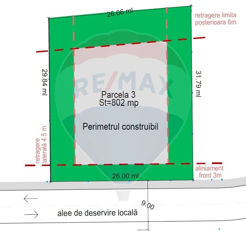 Teren de vanzare in Faget | 802 mp | str. Liviu Rusu - parcela optima