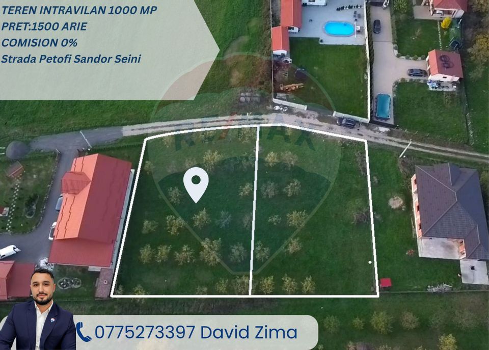 Land 1,000sqm Seini / Strada Petrofi Sandor