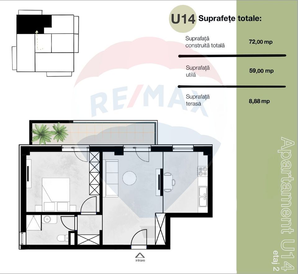 Apartament 2 camere de vânzare -  Jupiter - Incite Apartments