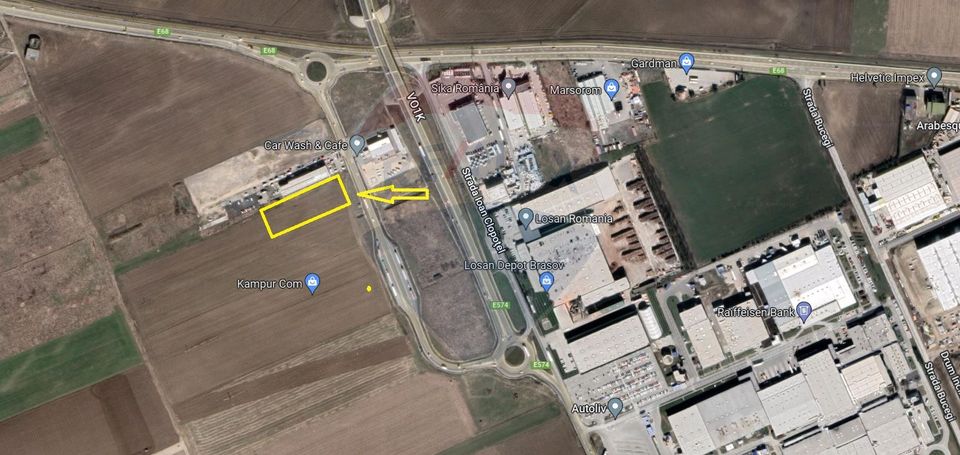 Industrial land, approved PUZ, Brasov Ring Road, exit to Autoliv