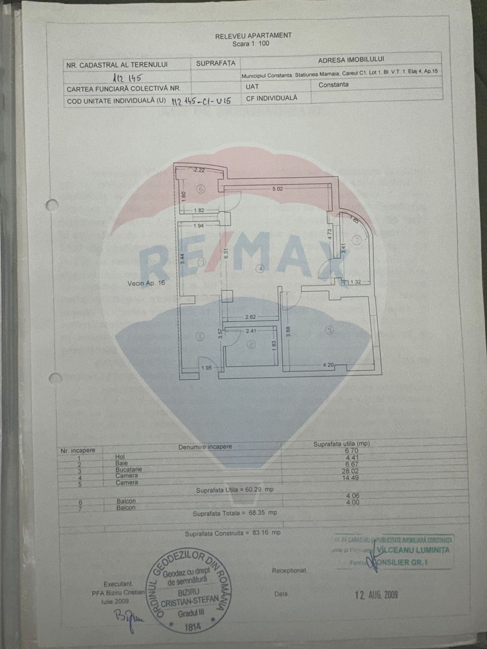 Apartament cu 2 camere de vânzare în Mamaia Nord