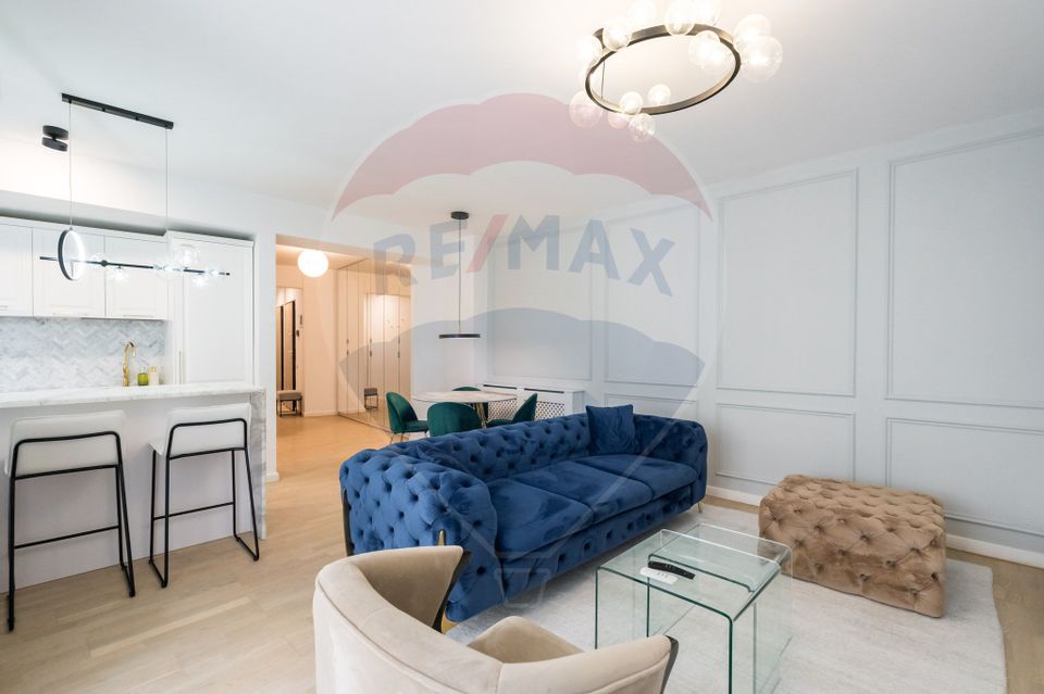 Apartament 2 camere mobilat si utilat lux parcare subterana Herastrau