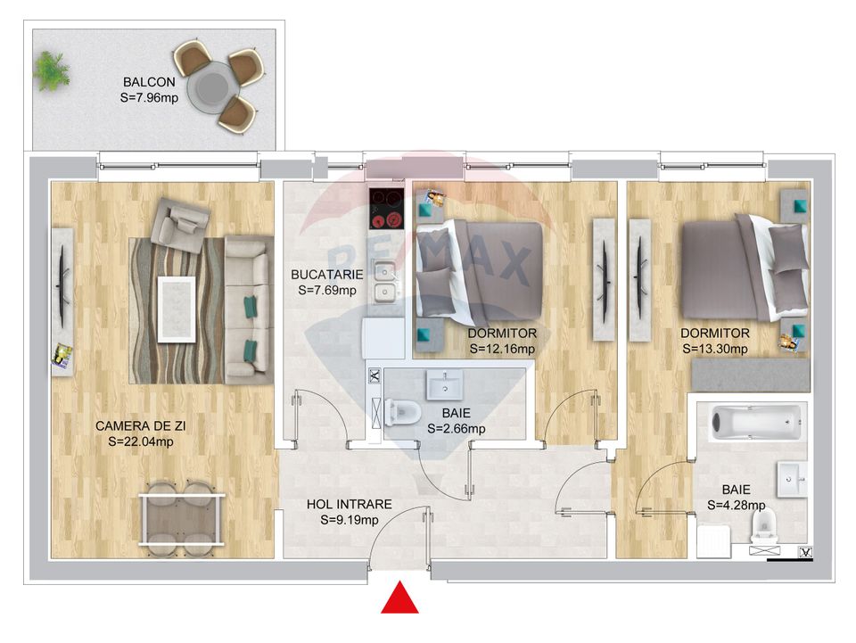 2-rooms apartment in Expozitiei Blvd., Agronomy, Press Square