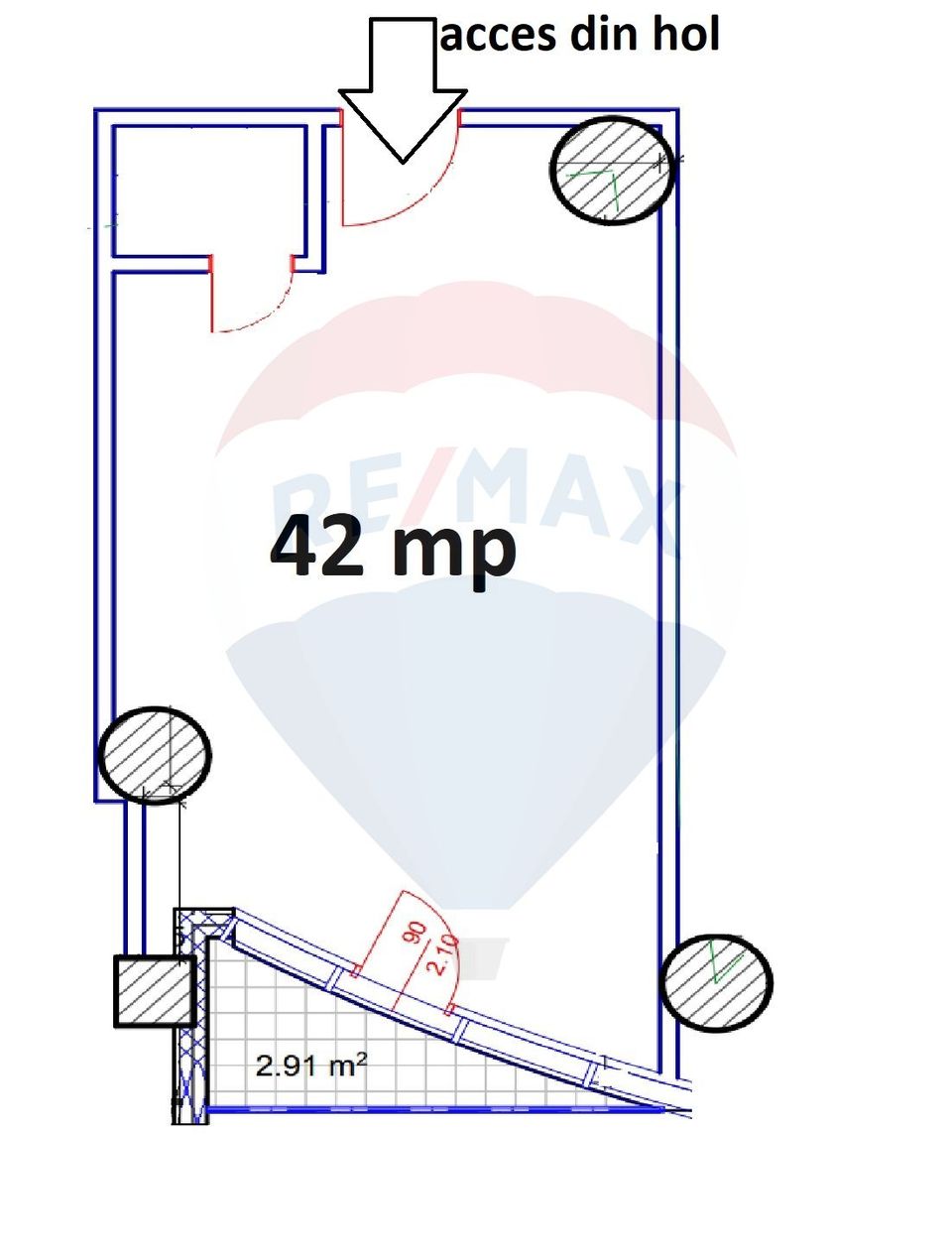 120sq.m Office Space for rent, Central area